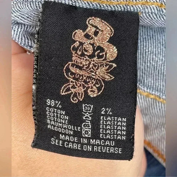 ED HARDY "LOVE KILLS SLOWLY" JEANS 32 - Picture 8 of 9